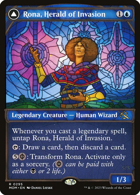 Rona, Herald of Invasion // Rona, Tolarian Obliterator XMOM-295 Rare Light Played Englisch Foil