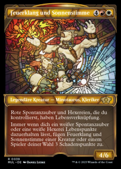 Feuerklang und Sonnenstimme (V.1) MUL-39 Rare Light Played Deutsch Foil