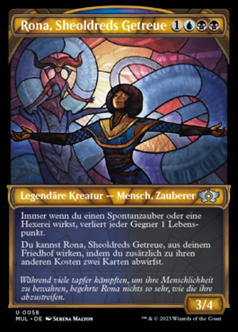 Rona, Sheoldreds Getreue (V.1) MUL-58 Uncommon Excellent Deutsch Foil