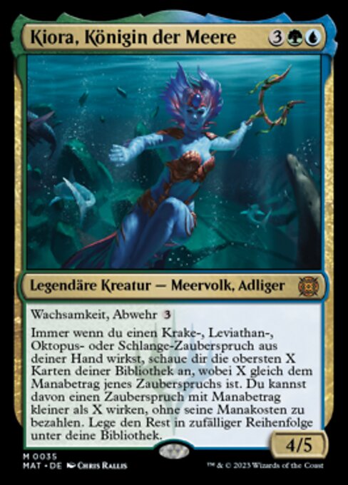 Kiora, Sovereign of the Deep MAT-35 Mythic Near Mint Deutsch