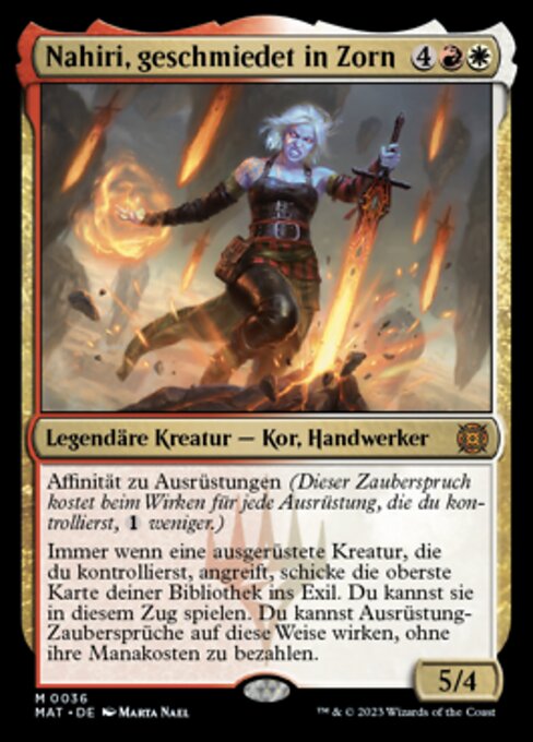 Nahiri, Forged in Fury MAT-36 Mythic Near Mint Deutsch