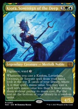 Kiora, Sovereign of the Deep (V.1) XMAT-85 Mythic Good Englisch Foil