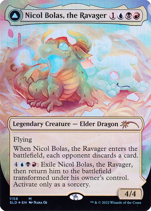 Nicol Bolas, der Zerstörer // Nicol Bolas, der Emporgestiegene (V.1) SLCFCB-1158 Mythic Near Mint Englisch Foil