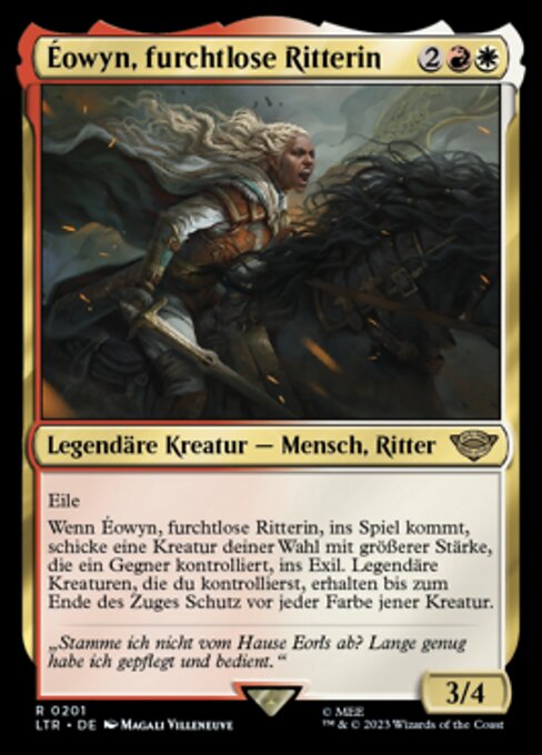 Éowyn, furchtlose Ritterin LTR-201 Rare Near Mint Deutsch Foil