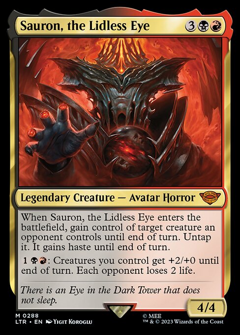 Sauron, the Lidless Eye XLTR-288 Mythic Near Mint Englisch Foil