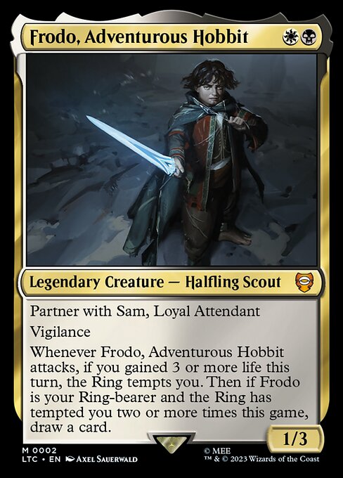 Frodo, Adventurous Hobbit LTC-2 Mythic Excellent Englisch