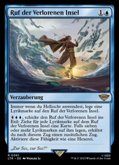 Ruf der Verlorenen Insel LTR-61 Rare Near Mint Deutsch