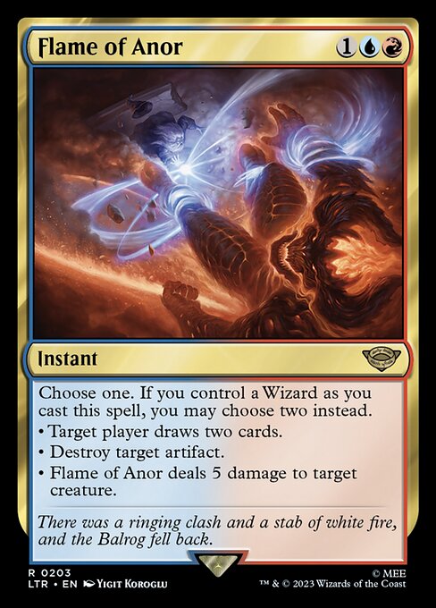 Flame of Anor LTR-203 Rare Near Mint Englisch Foil