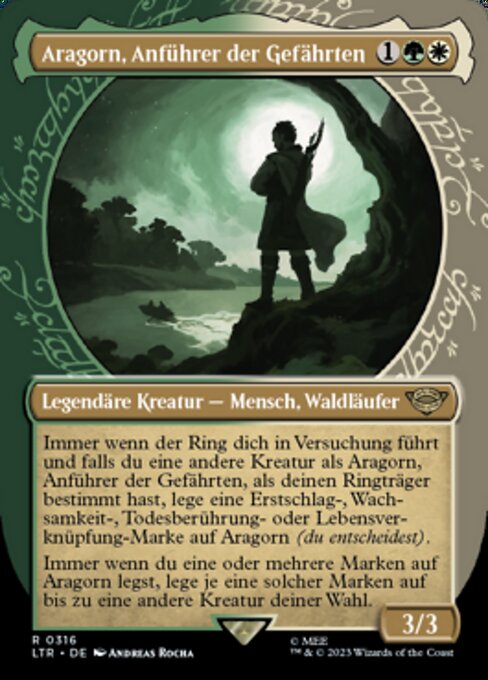 Aragorn, Anführer der Gefährten (V.1) XLTR-316 Rare Excellent Deutsch Foil