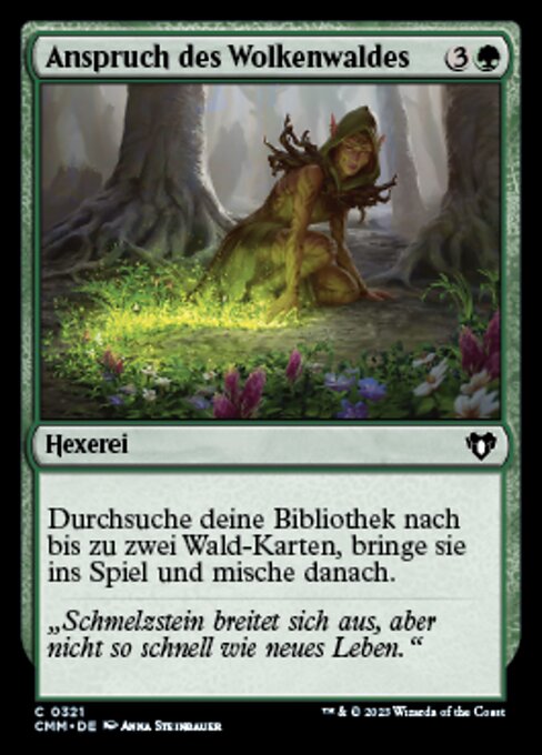 Anspruch des Wolkenwaldes CMM-321 Common Near Mint Deutsch Foil