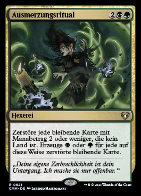 Ausmerzungsritual XCMM-921 Rare Near Mint Deutsch