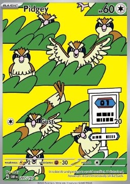 Pidgey OBF-207 Illustration Rare Near Mint Englisch