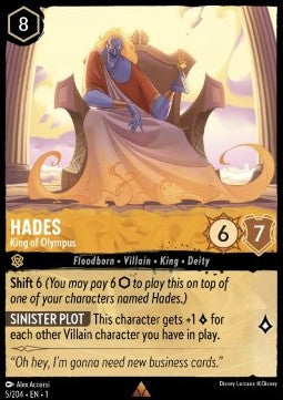 Hades - König des Olymps (V.1) 1TFC-5 Rare Near Mint Englisch