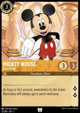 Micky Maus - Wahrer Freund 1TFC-12 Uncommon Boosterfrisch Deutsch Foil