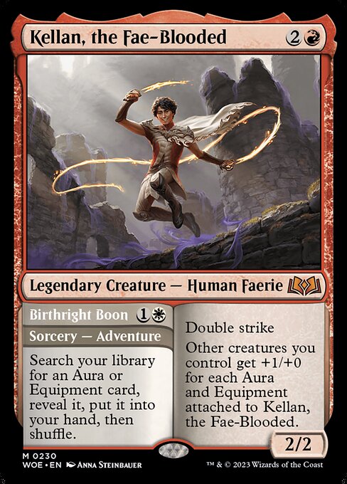 Kellan, the Fae-Blooded // Erb-Segen WOE-230 Mythic Near Mint Englisch