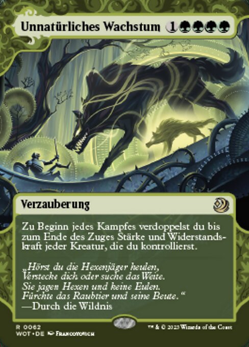 Unnatürliches Wachstum WOT-62 Rare Near Mint Deutsch