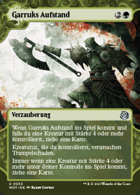 Garruks Aufstand WOT-53 Uncommon Near Mint Deutsch Foil