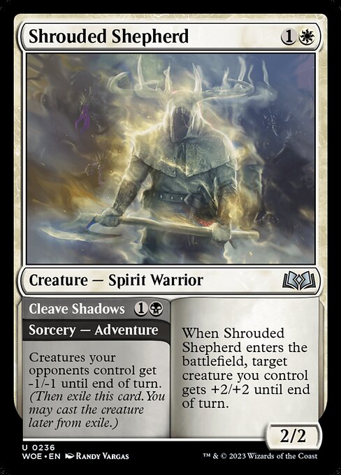 Shrouded Shepherd // Cleave Shadows WOE-236 Uncommon Excellent Englisch