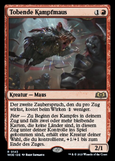 Tobende Kampfmaus WOE-143 Rare Near Mint Deutsch