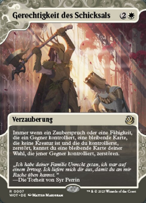 Gerechtigkeit des Schicksals (V.1) WOT-7 Rare Near Mint Deutsch Foil