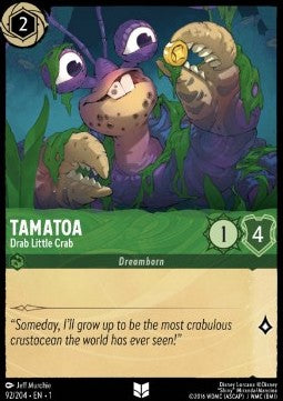 Tamatoa - Glanzlose kleine Krabbe 1TFC-92 Uncommon Boosterfrisch Deutsch Foil