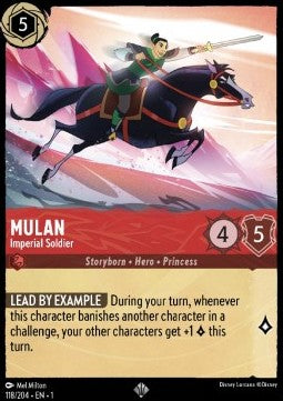 Mulan - Kaiserliche Soldatin (V.1) 1TFC-118 Super Rare Boosterfrisch Deutsch Foil