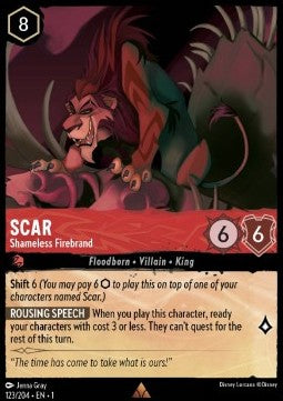 Scar - Schamloser Unruhestifter 1TFC-123 Rare Boosterfrisch Deutsch