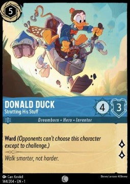 Donald Duck - Stolziert umher 1TFC-144 Common Boosterfrisch Deutsch Foil