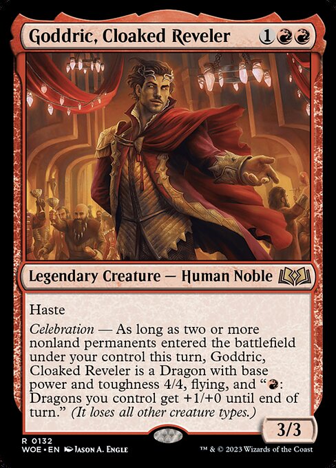 Goddric, Cloaked Reveler WOE-132 Rare Near Mint Englisch