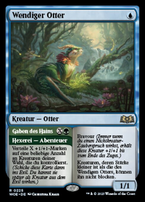 Elusive Otter // Gaben des Hains WOE-225 Rare Near Mint Deutsch