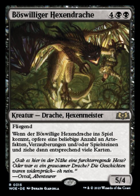 Malevolent Witchkite (V.1) XWOE-315 Rare Excellent Deutsch