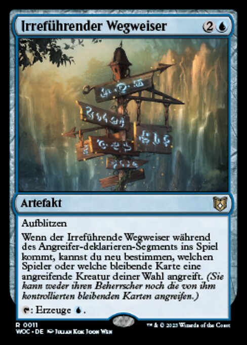 Irreführender Wegweiser WOC-11 Rare Near Mint Deutsch