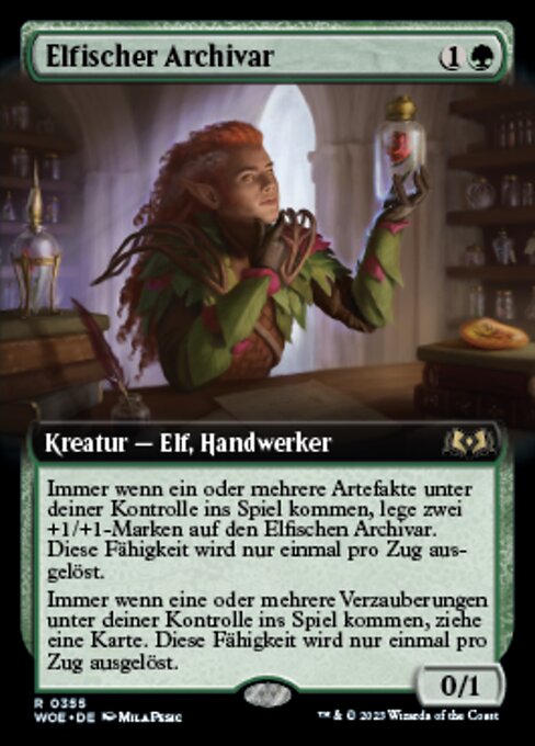 Elfischer Archivar XWOE-355 Rare Near Mint Deutsch Foil