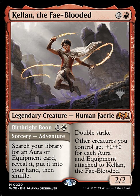 Kellan, the Fae-Blooded // Birthright Boon (V.2) PWOE-230 Mythic Near Mint Englisch Foil