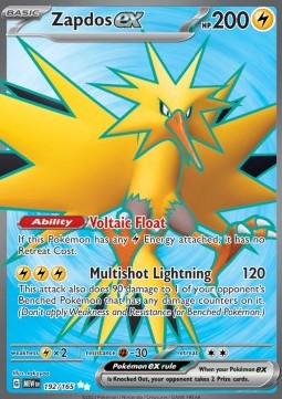 Zapdos ex MEW-192 Ultra Rare Good Deutsch