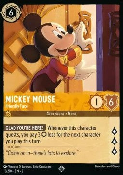 Mickey Maus - Freundliches Gesicht 2ROF-13 Super Rare Boosterfrisch Englisch Foil