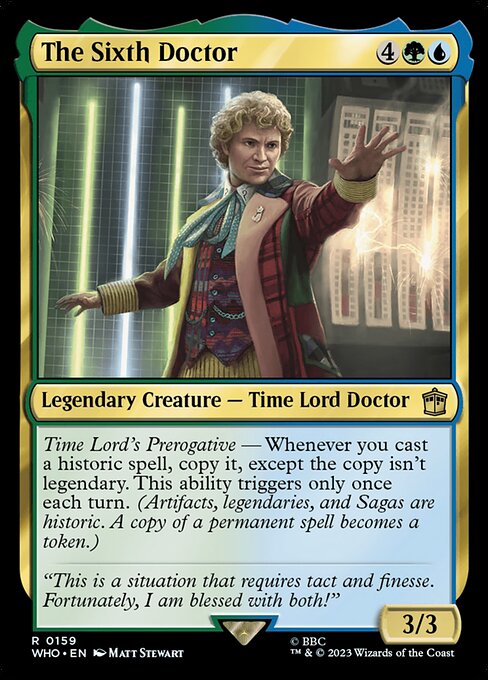 The Sixth Doctor WHO-159 Rare Near Mint Englisch Foil