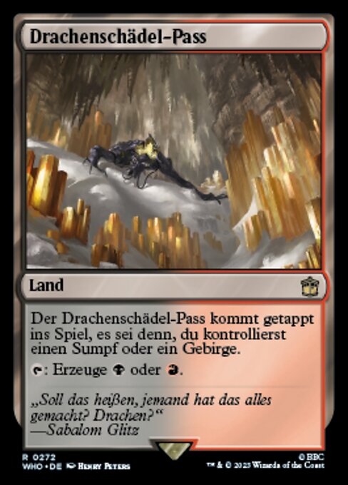 Drachenschädel-Pass WHO-272 Rare Near Mint Deutsch