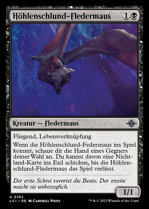 Höhlenschlund-Fledermaus LCI-102 Uncommon Excellent Deutsch Foil
