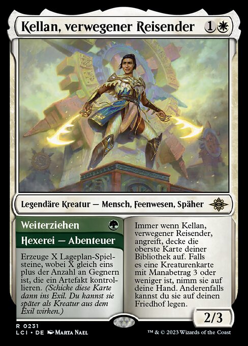 Kellan, Daring Traveler // Weiterziehen LCI-231 Rare Excellent Deutsch Foil