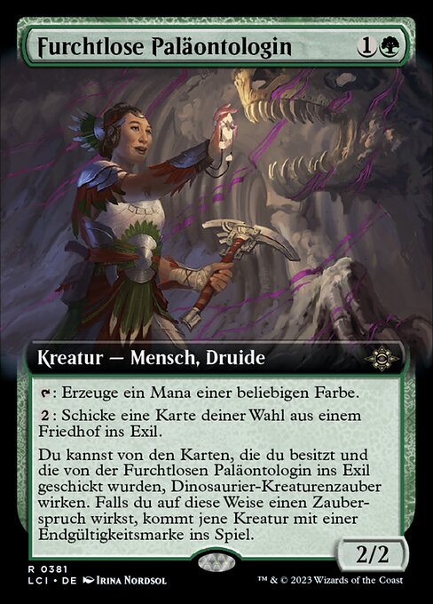 Furchtlose Paläontologin XLCI-381 Rare Excellent Deutsch Foil