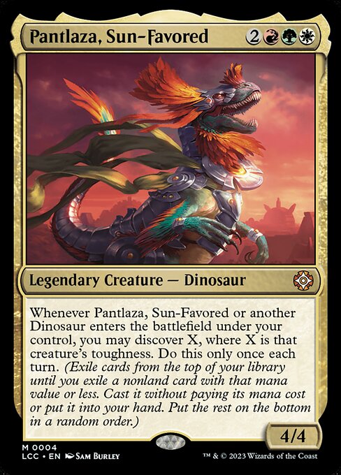 Pantlaza, Sun-Favored LCC-4 Mythic Near Mint Englisch Foil