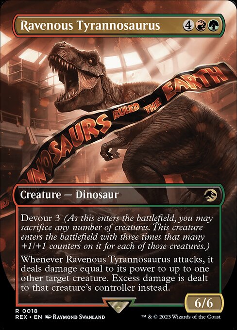 Ravenous Tyrannosaurus (V.1) REX-18 Rare Excellent Englisch