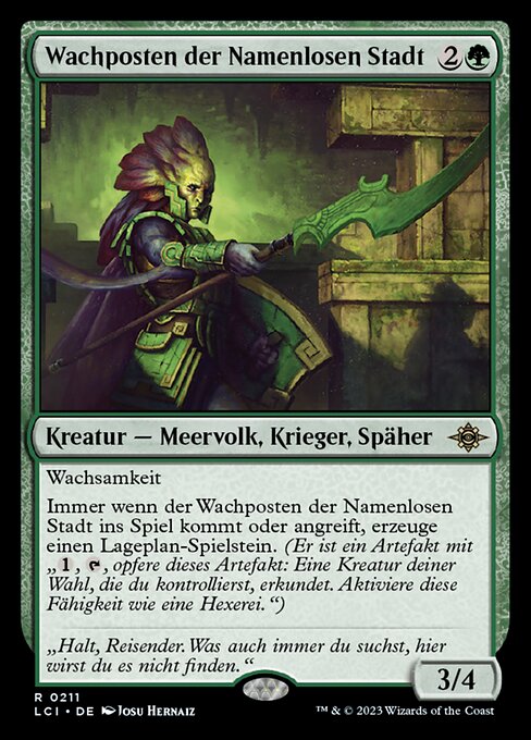Wachposten der Namenlosen Stadt LCI-211 Rare Excellent Deutsch Foil