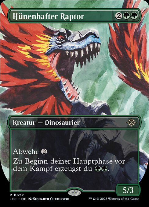Hünenhafter Raptor XLCI-327 Rare Near Mint Deutsch Foil