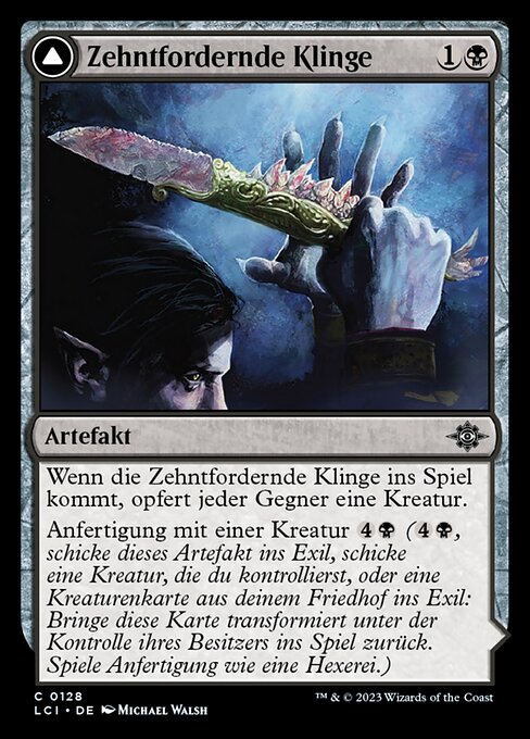 Zehntfordernde Klinge // Verschlingende Grabkammer LCI-128 Common Excellent Deutsch Foil