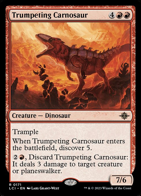 Trumpeting Carnosaur LCI-171 Rare Near Mint Englisch Foil