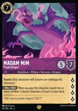 Madame Mim - Lila Drache (V.1) 2ROF-47 Legendary Excellent Englisch