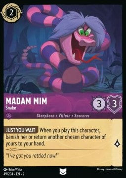 Madame Mim - Schlange 2ROF-49 Uncommon Boosterfrisch Englisch Foil