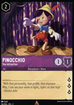 Pinocchio - Hauptattraktion 2ROF-56 Rare Boosterfrisch Englisch Foil